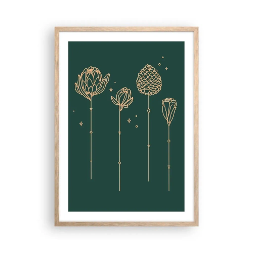 Póster en marco roble claro - La familia vegetal - 50x70 cm