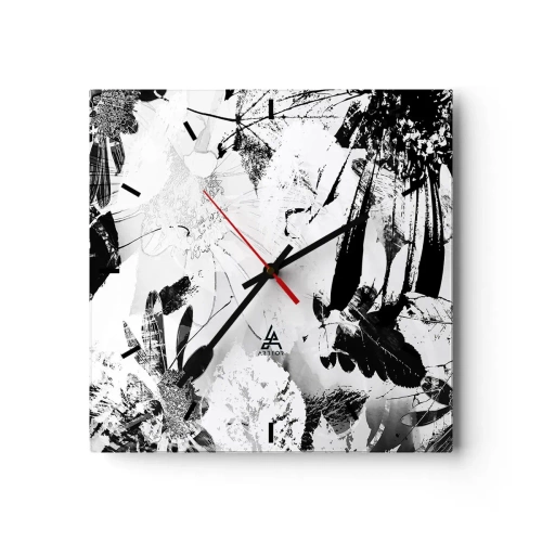 Reloj de pared - Reloj de vidrio - Otoño en negativo - 40x40 cm