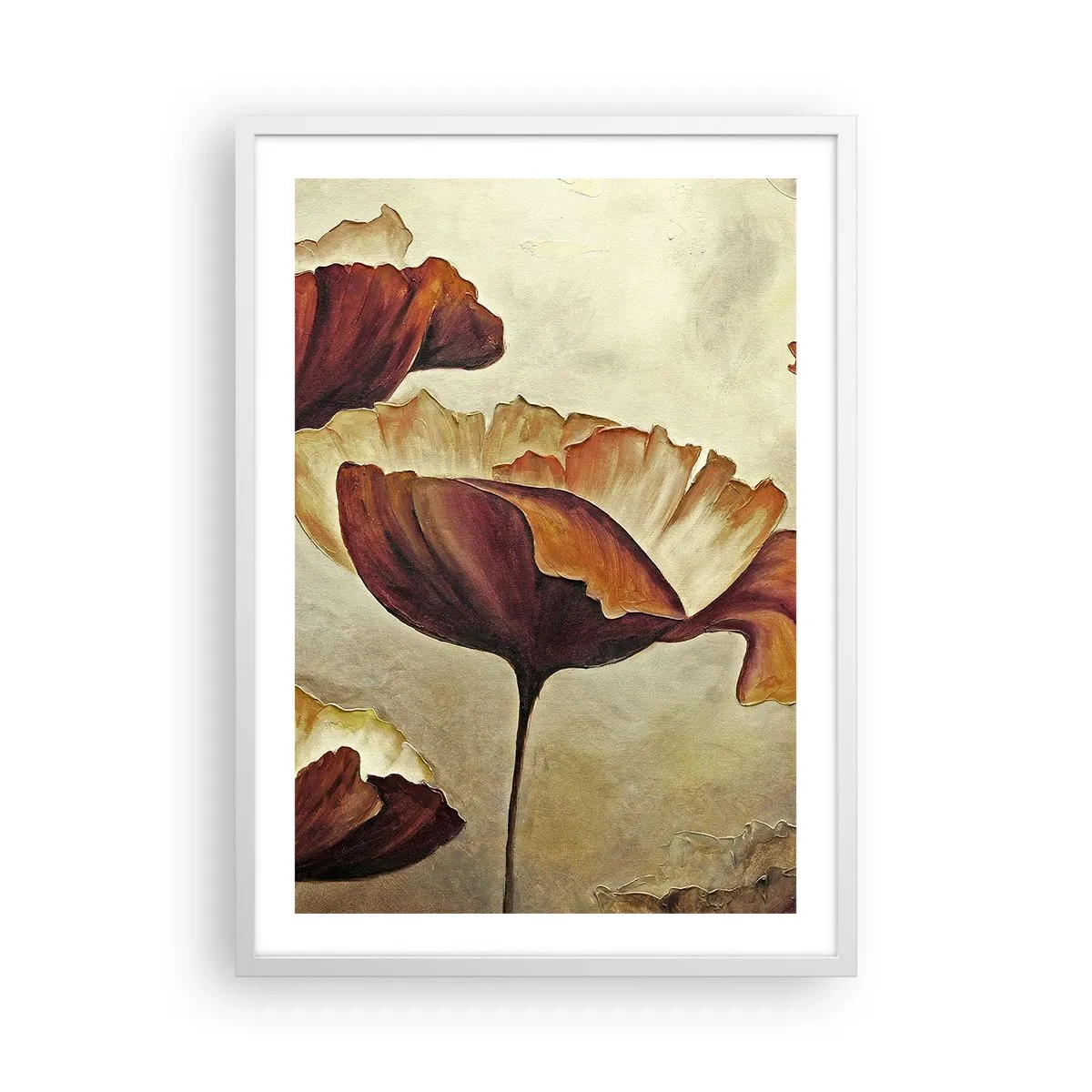 Póster en marco blanco - Prado de prados - 50x70 cm