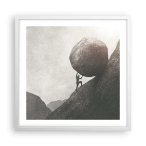 Póster en marco blanco - Creo, contra toda esperanza - 50x50 cm