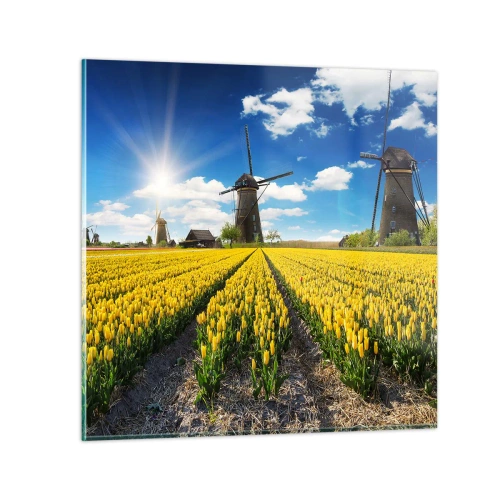 Cuadro sobre vidrio - Impresiones sobre Vidrio - No podría ser más holandés - 70x70 cm