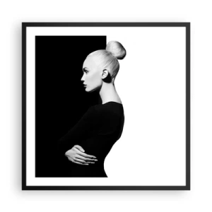 Póster en marco negro - Simplemente femenina - 60x60 cm