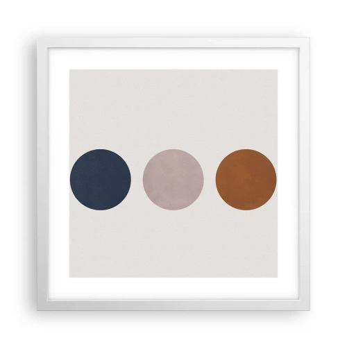 Póster en marco blanco - Símbolo de perfección - 40x40 cm