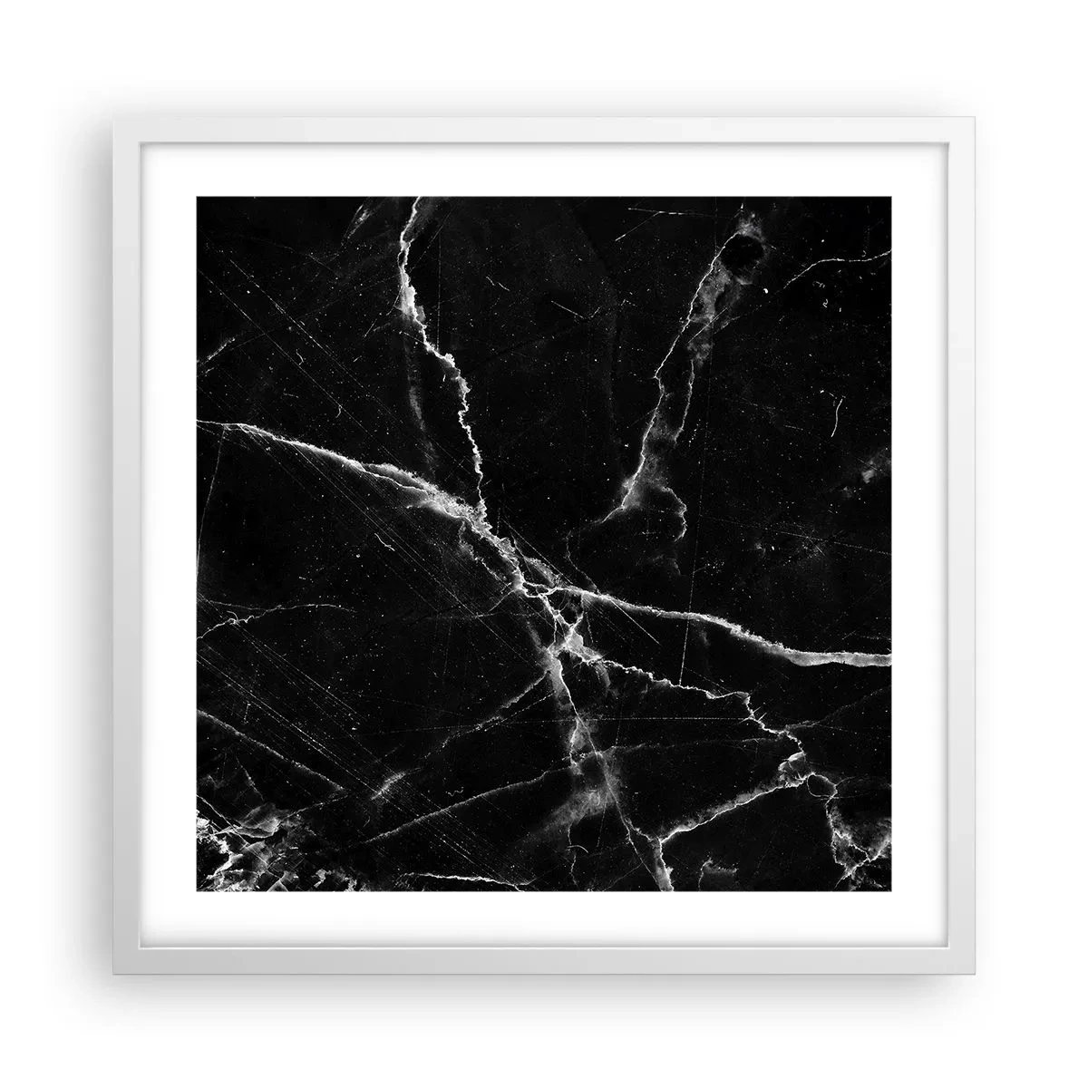 Póster en marco blanco - La vida secreta de la piedra - 50x50 cm