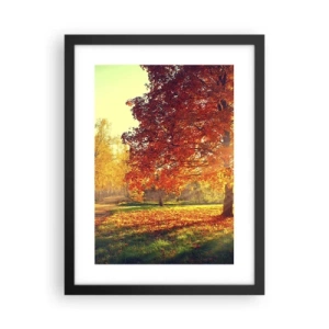 Póster en marco negro - El rojo es hermoso - 30x40 cm