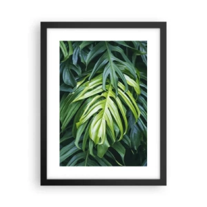 Póster en marco negro - Sumérjase en la frescura - 30x40 cm