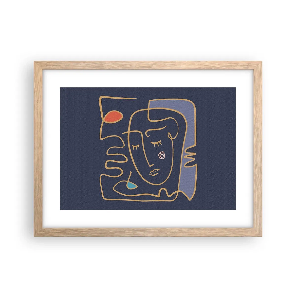 Póster en marco roble claro - En un maravilloso sueño - 40x30 cm