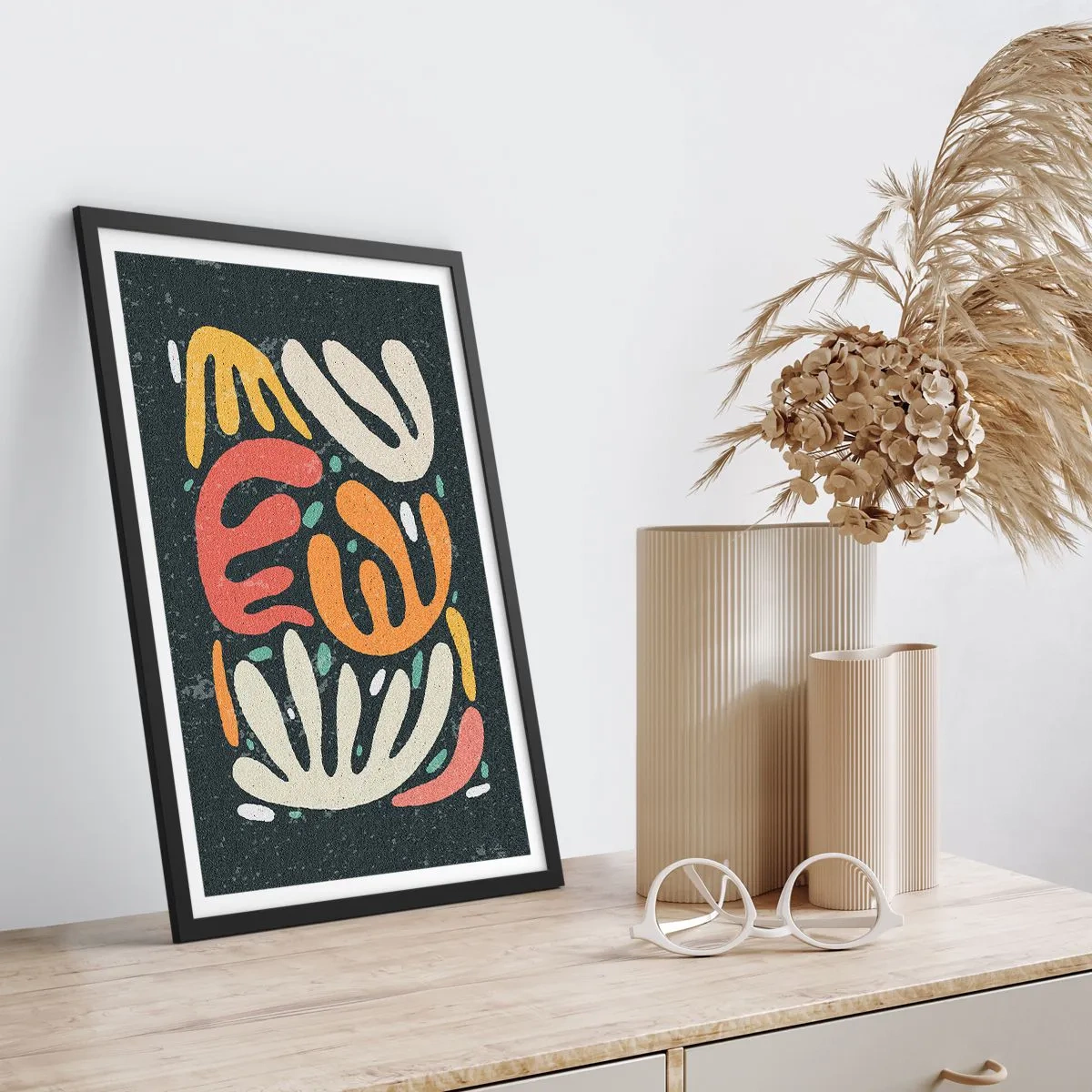 Póster en marco negro - Composición - Estoy a punto de atraparte - 61x91 cm