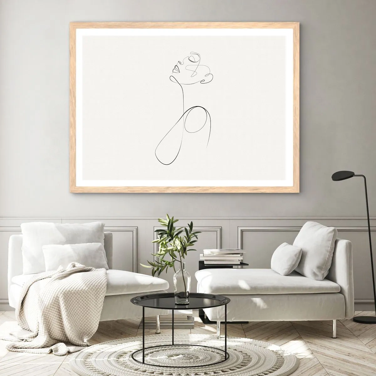 Póster en marco roble claro - En el bucle de los sueños - 40x30 cm