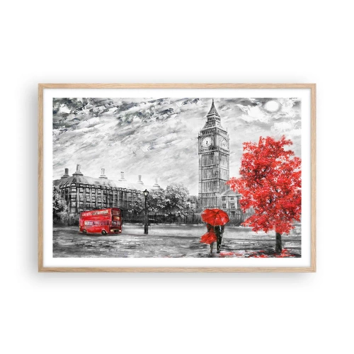 Póster en marco roble claro - Un día emocionante - 91x61 cm