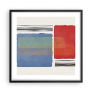 Póster en marco negro - Espíritu y alma de la geometría - 50x50 cm