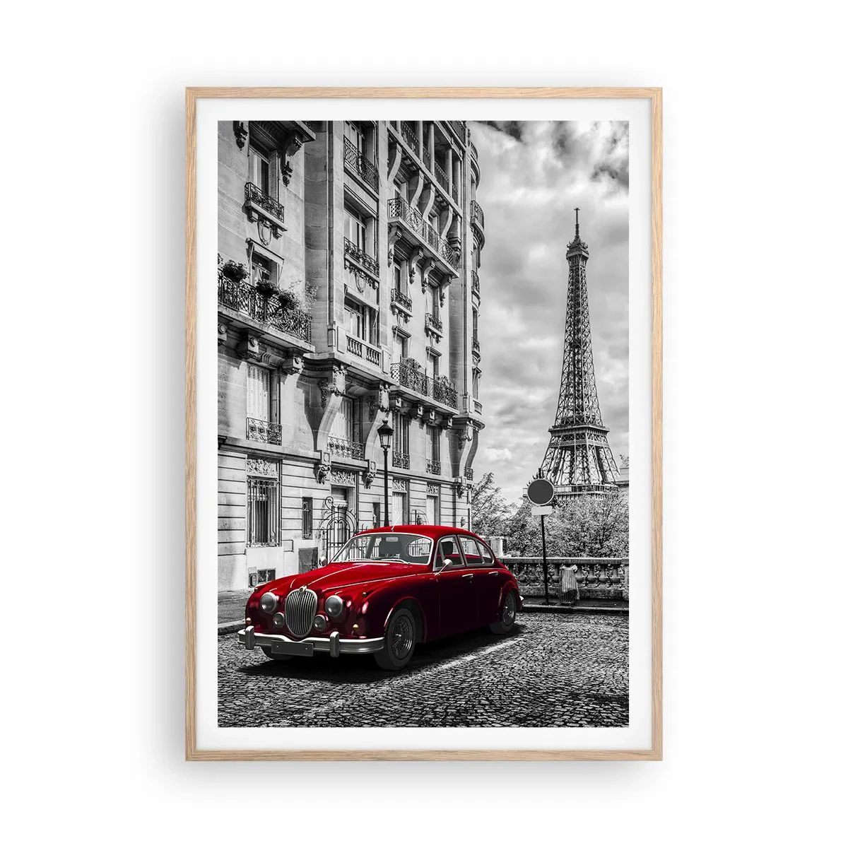 Póster en marco roble claro - Un depredador en la ciudad - 70x100 cm