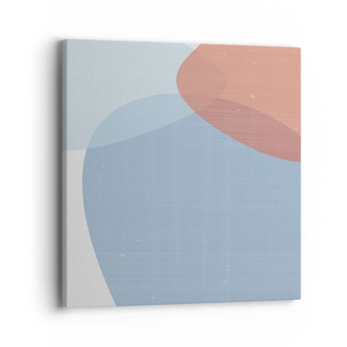 Cuadro sobre lienzo - Impresión de Imagen - Relaciones en colores pastel - 40x40 cm