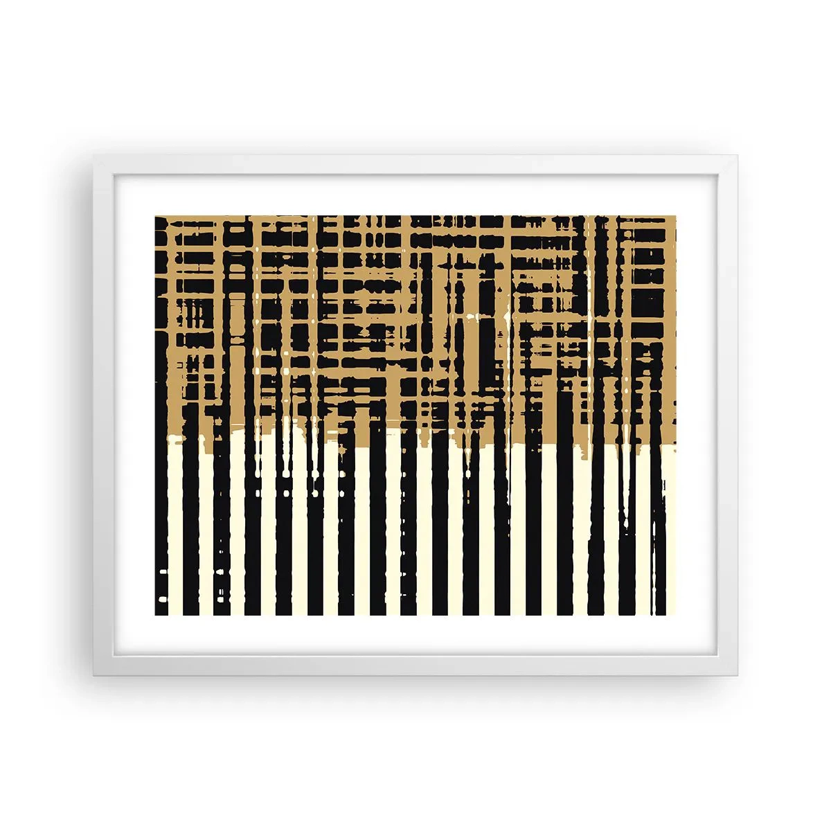 Póster en marco blanco - Abstracción arquitectónica - 50x40 cm