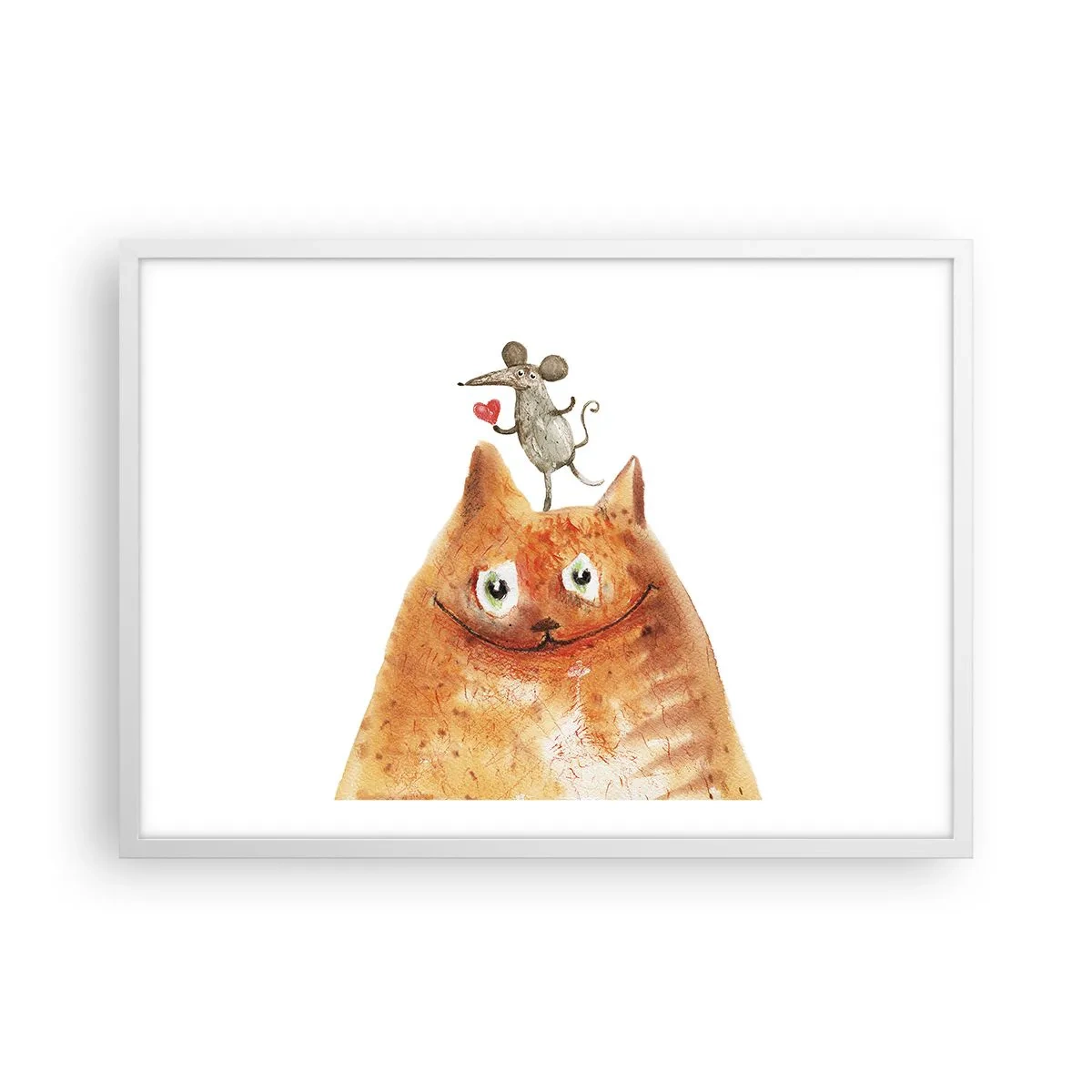 Póster en marco blanco - Paradojas del amor - 70x50 cm