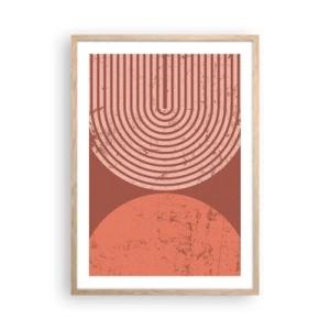 Póster en marco roble claro - Estrecha relación - 50x70 cm