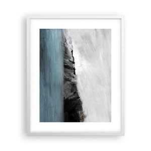 Póster en marco blanco - Agua - tierra: un choque de elementos - 40x50 cm