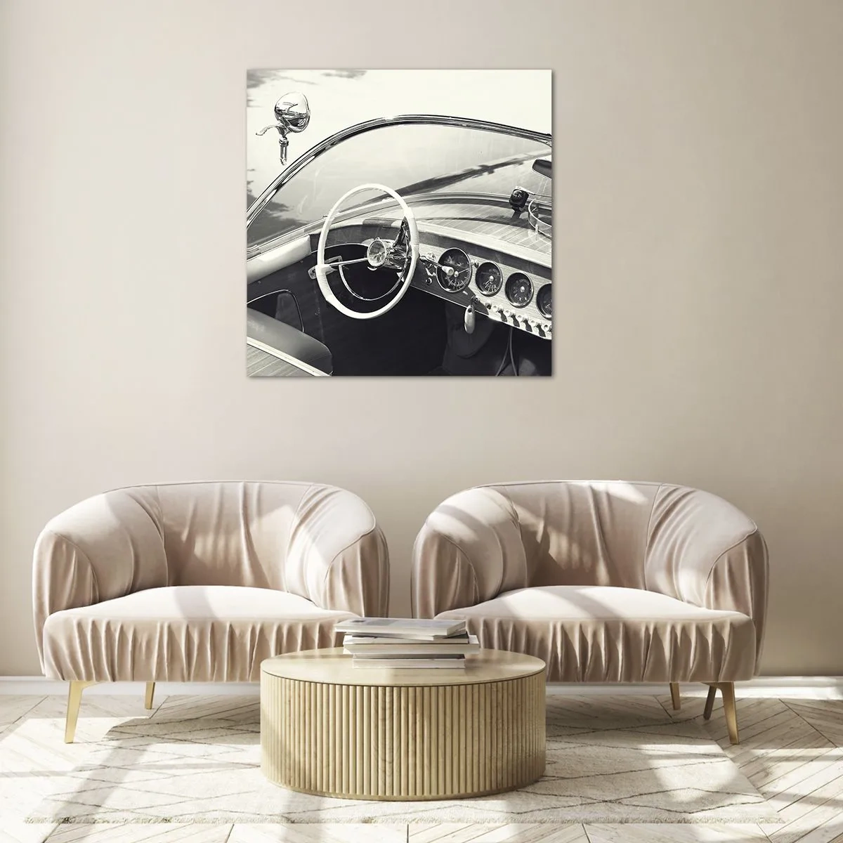 Cuadro sobre vidrio - Impresiones sobre Vidrio - Tiempo para los ricos - 40x40 cm