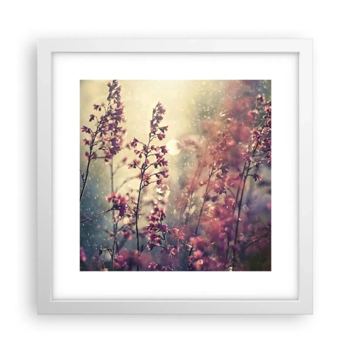Póster en marco blanco - Jardín secreto - 30x30 cm
