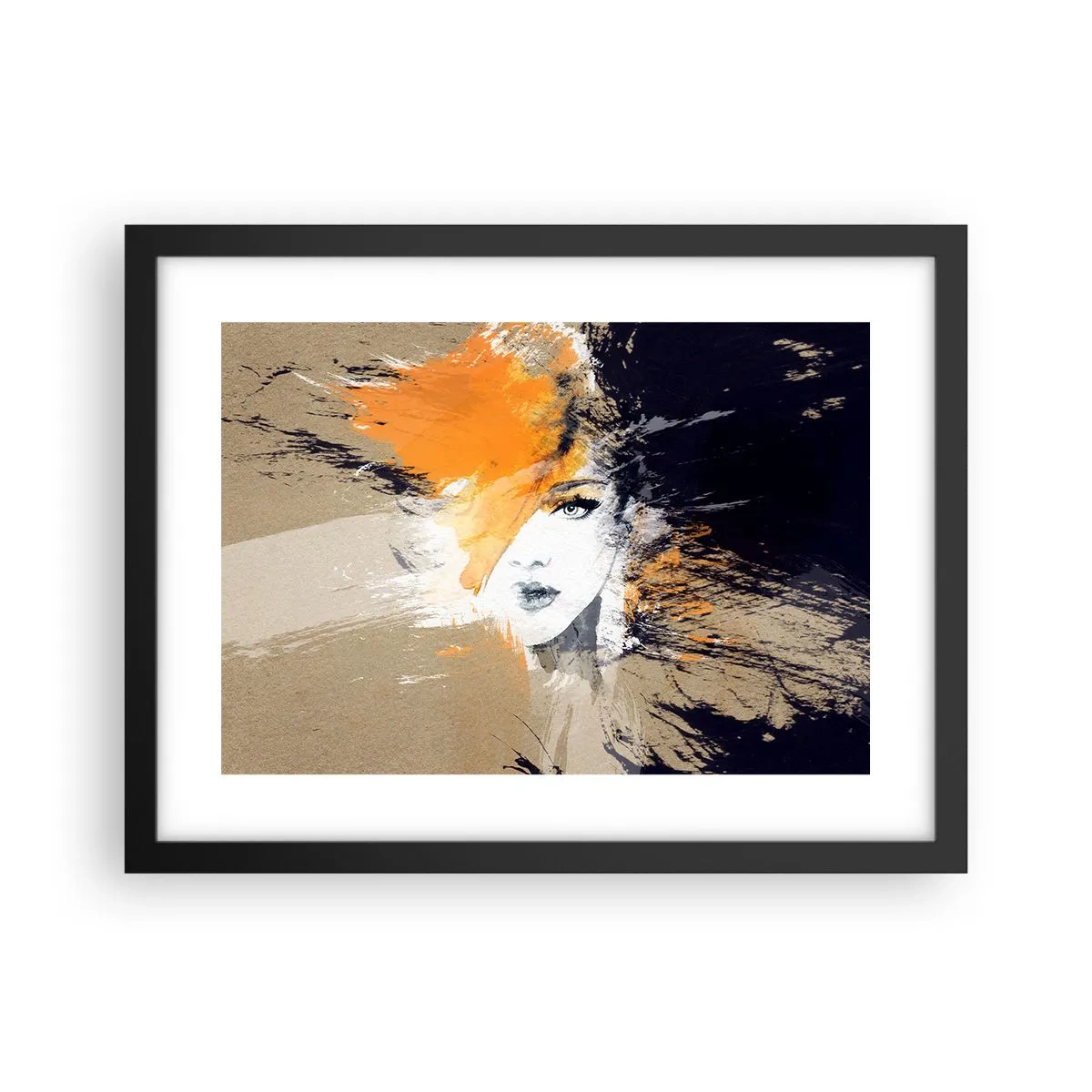 Póster en marco negro - Y se convierte en luz - 40x30 cm
