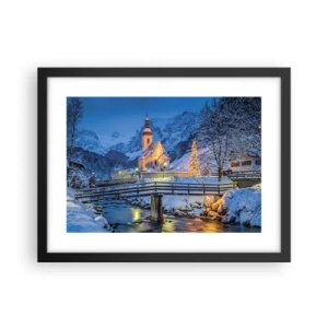 Póster en marco negro - El espíritu de la Navidad - 40x30 cm