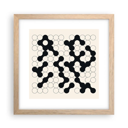 Póster en marco roble claro - Juego chino - una variación - 30x30 cm
