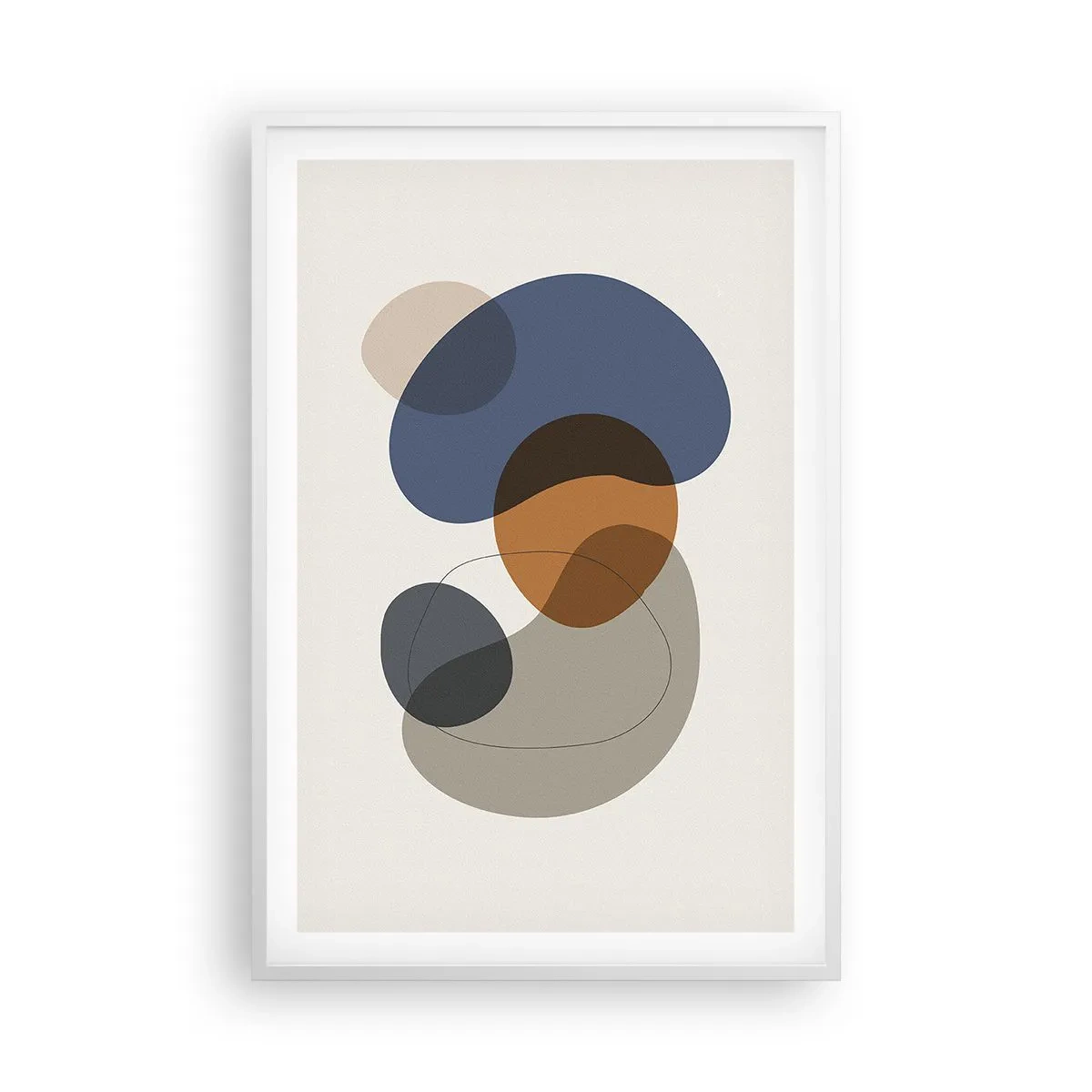 Póster en marco blanco - Gotas de color - 61x91 cm