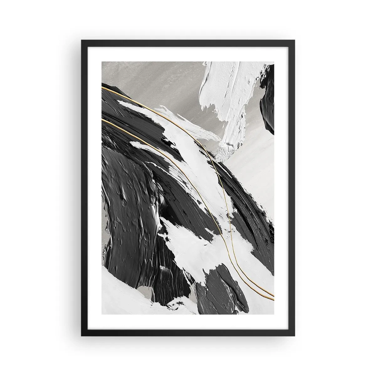 Póster en marco negro - Abstracción con estilo - 50x70 cm