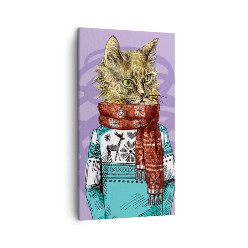 Cuadro sobre lienzo - Impresión de Imagen - El gato no solo tenía botas - 45x80 cm
