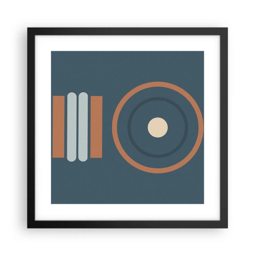 Póster en marco negro - La esencia de las cosas - 40x40 cm