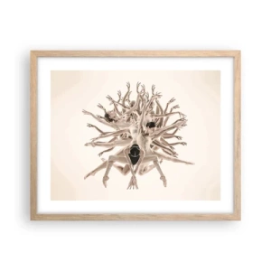 Póster en marco roble claro - Floreciendo en la danza - 50x40 cm