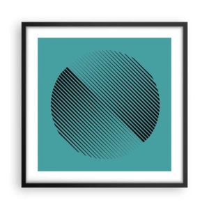 Póster en marco negro - El círculo: una variación geométrica - 50x50 cm