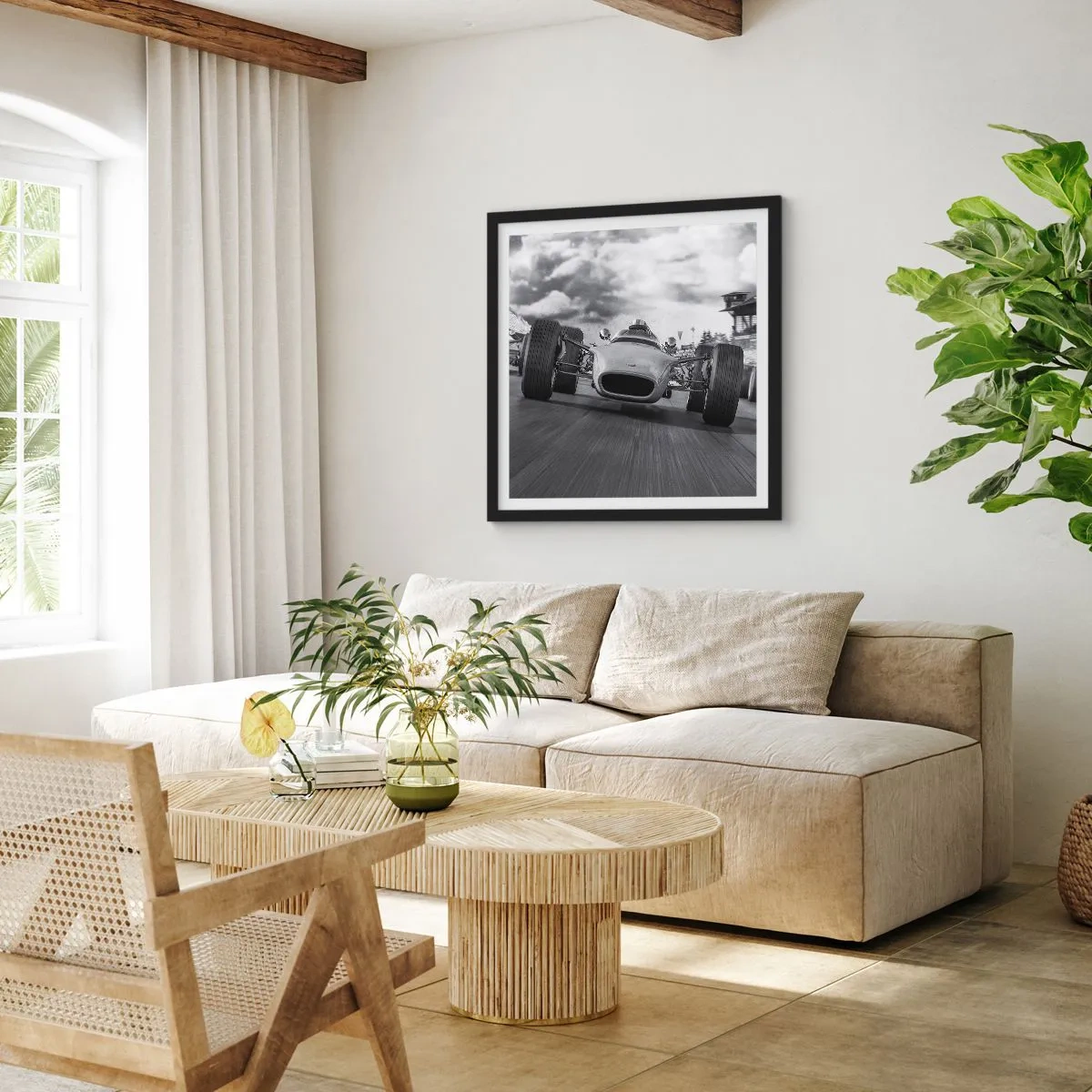 Póster en marco negro - ¡Hay poder! - 50x50 cm