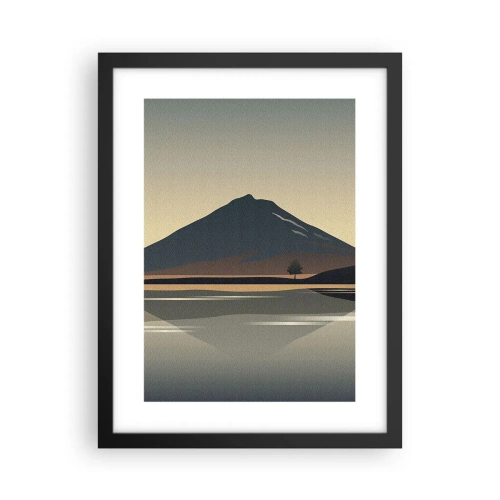 Póster en marco negro - Reflejo de espejo - 30x40 cm