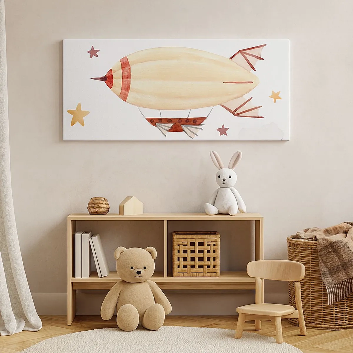 Cuadro sobre lienzo - Impresión de Imagen - Dirigible - 100x40 cm