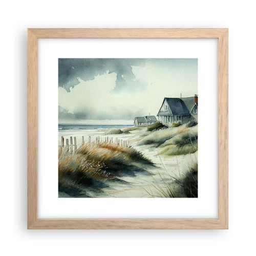 Póster en marco roble claro - Lejos del bullicio - 30x30 cm