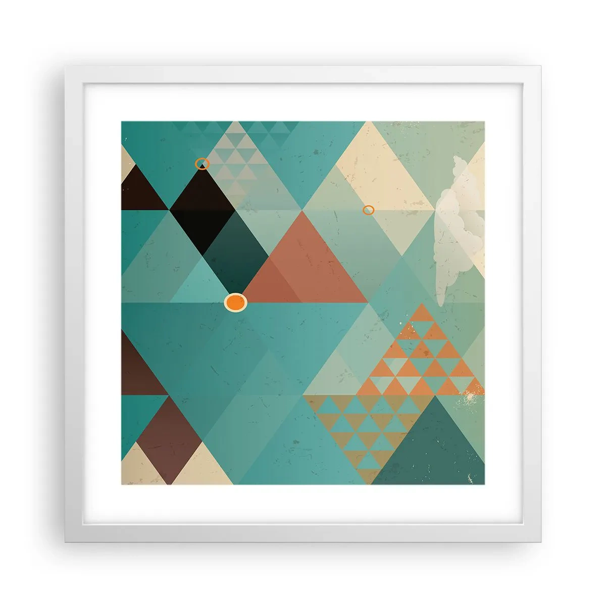 Póster en marco blanco - Uno para todos y todos para uno - 40x40 cm