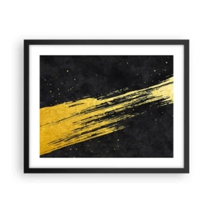 Póster en marco negro - Saltar al hiperespacio - 50x40 cm