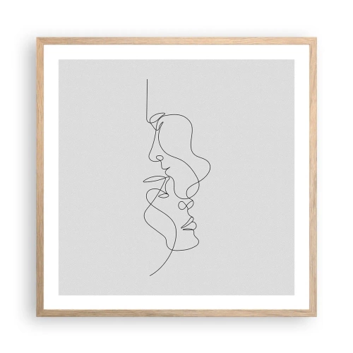 Póster en marco roble claro - El calor de los deseos lúgubres - 60x60 cm