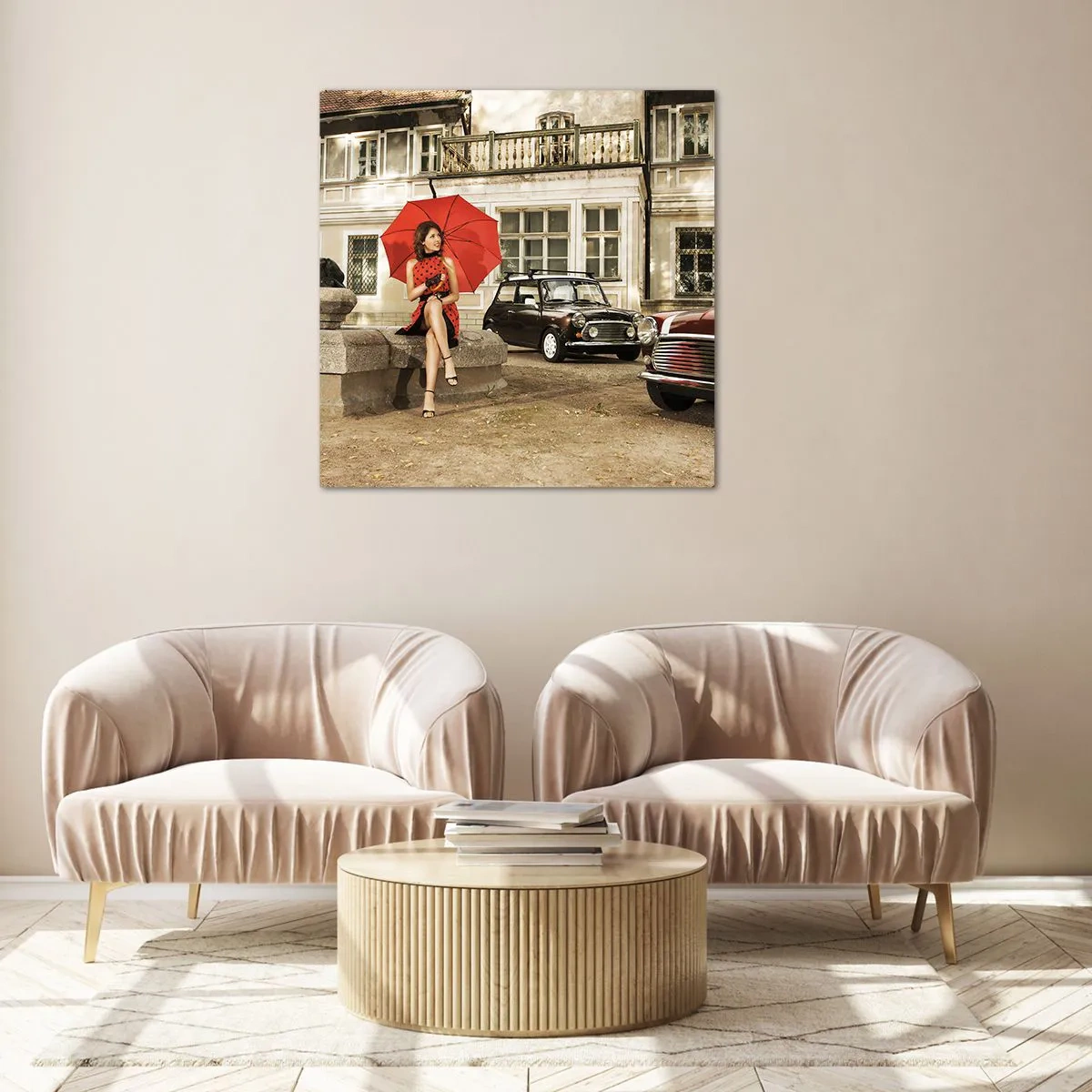 Cuadro sobre vidrio - Impresiones sobre Vidrio - Un mini viaje sentimental - 70x70 cm