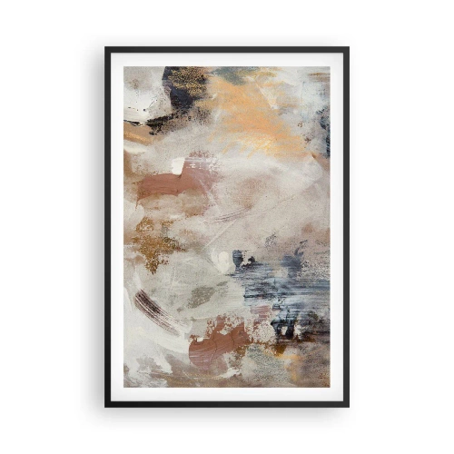 Póster en marco negro - Abstracción brumosa - 61x91 cm
