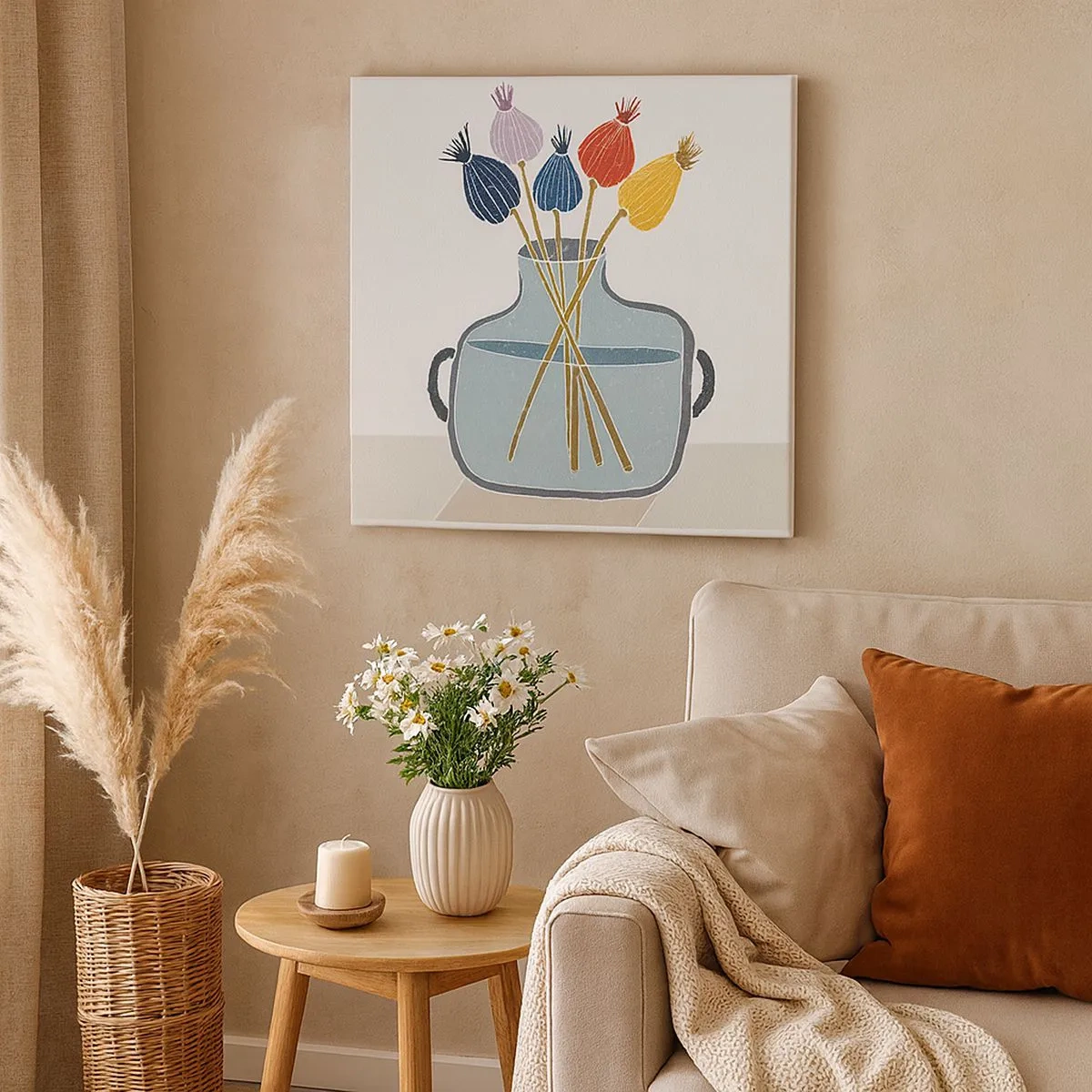 Cuadro sobre lienzo - Impresión de Imagen - Como una semilla de amapola - 30x30 cm