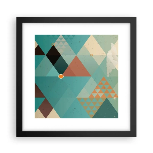 Póster en marco negro - Uno para todos y todos para uno - 30x30 cm