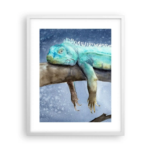 Póster en marco blanco - Me siento bien, ¿y tú? - 40x50 cm