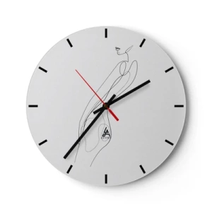 Reloj de pared - Reloj de vidrio - Apenas una promesa - 40x40 cm