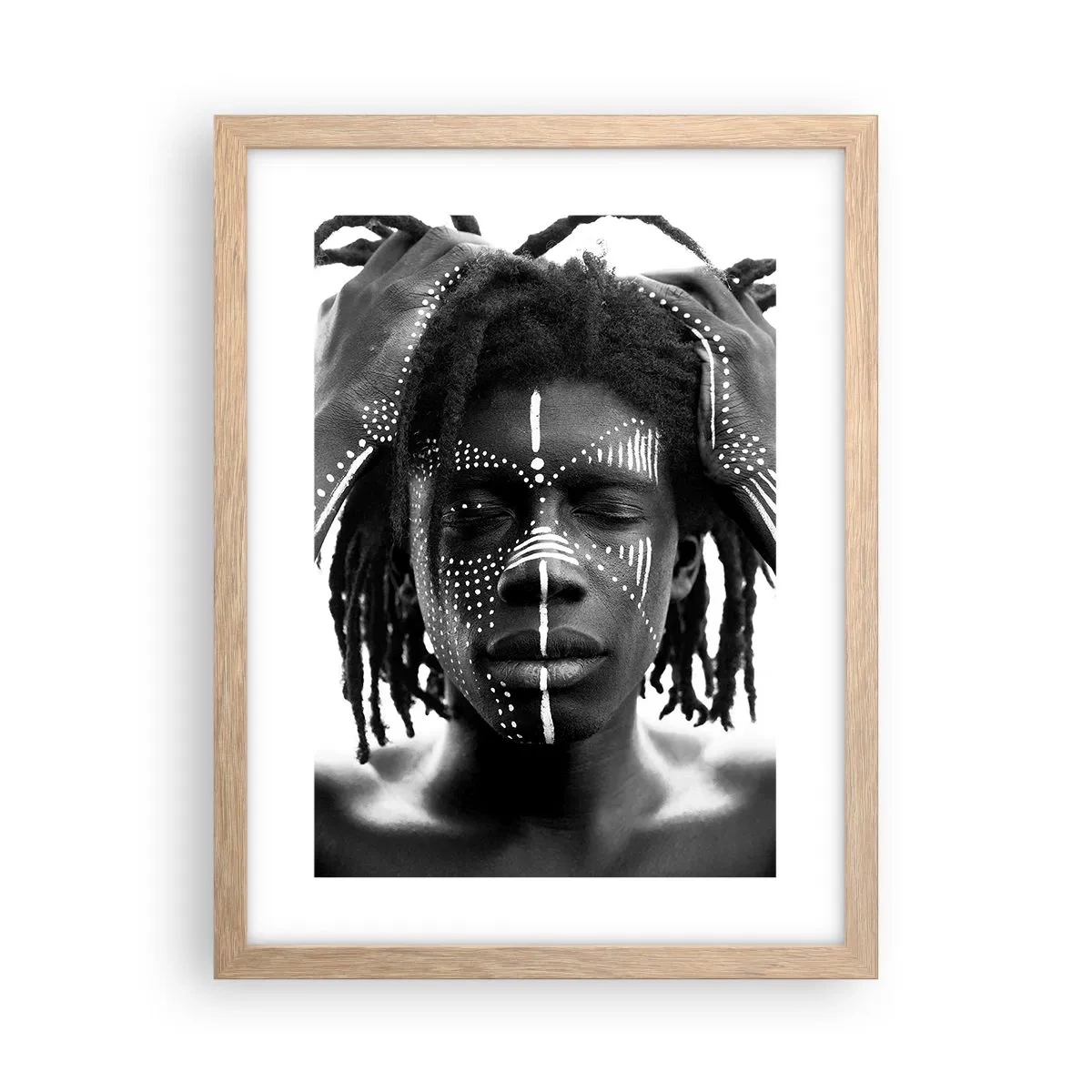 Póster en marco roble claro - ¿Dónde estás? - 30x40 cm