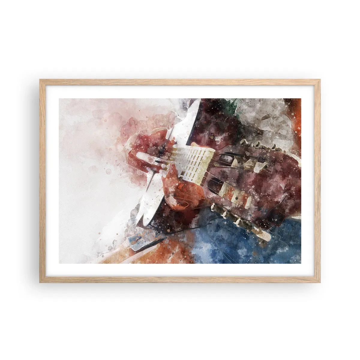 Póster en marco roble claro - ¿Y qué opinas? - 70x50 cm