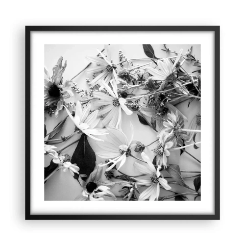 Póster en marco negro - Un no ramo de flores - 50x50 cm