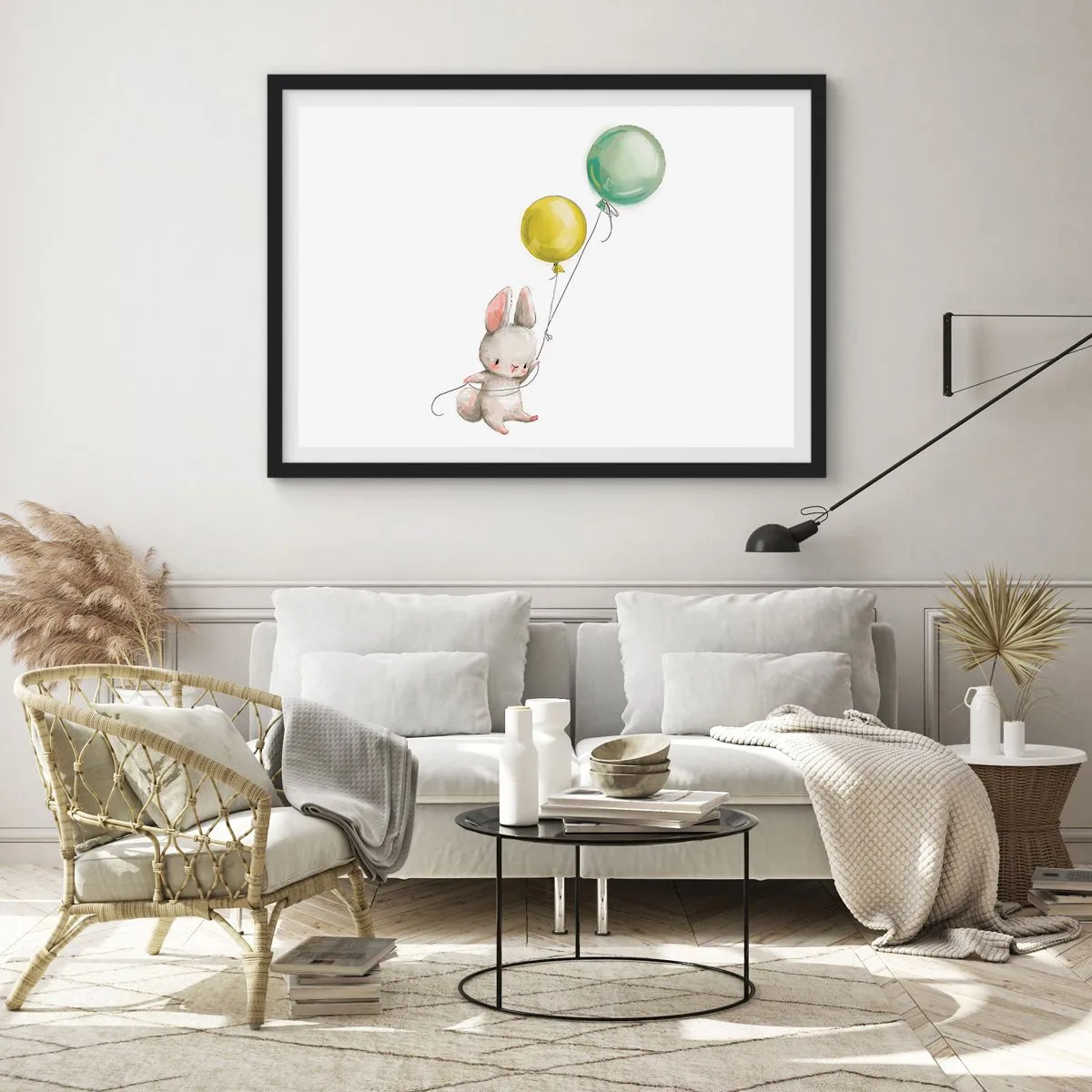 Póster en marco negro - ¡Yo también volaré! - 50x40 cm