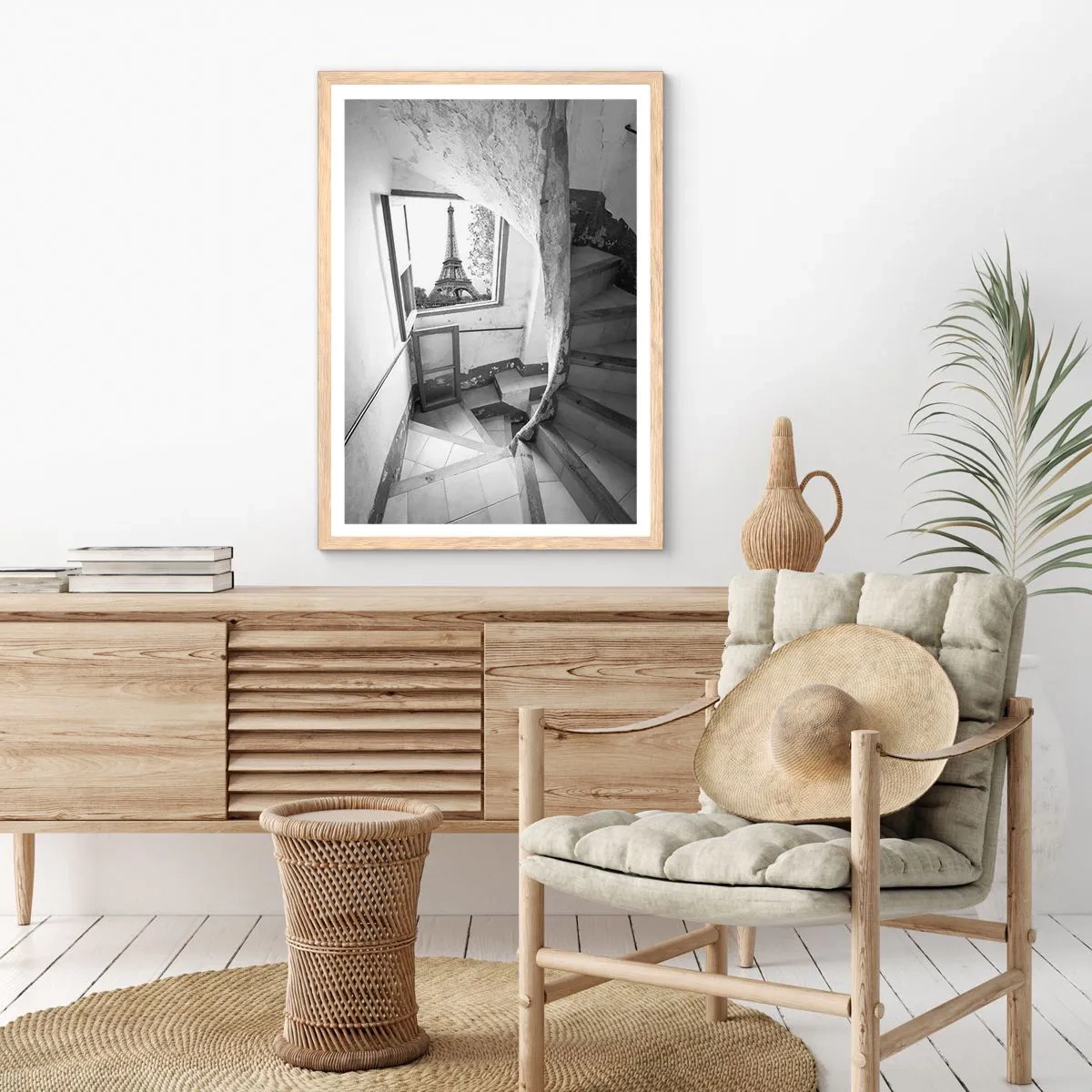 Póster en marco roble claro - ¡Qué vistas! - 70x100 cm